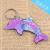 Dolphin acrylic key ring plastic key ring