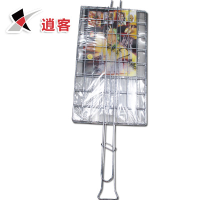 Outdoor barbecue tools: barbecue grill, a large rectangular flat plate clip