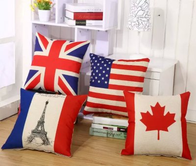 Cotton and linen digital printed pillow cover 2015 new fashion simple and pillow home pillow wholesale.