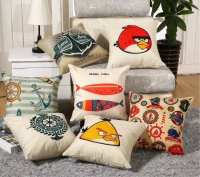 The new water wash color and cute small animals with pillow cotton digital printing cushion cover for The wholesale.