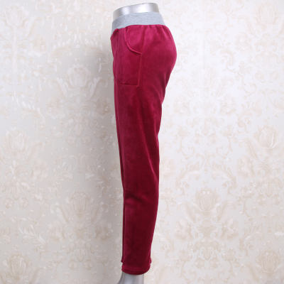 Silver fox cashmere complex velvet thickened warm leggings skinny aged boots pants 