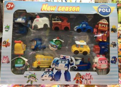 Cartoon theme toys POLI car car PVC14 Korea doll boxed deformation