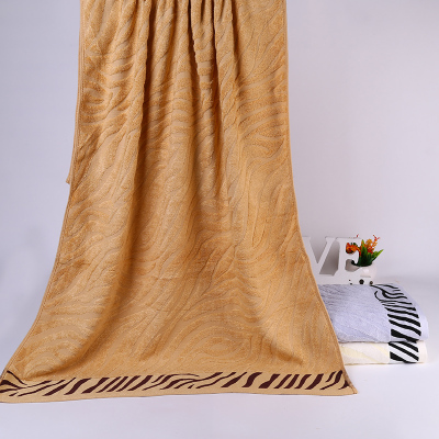 Bamboo fiber towel provided leopard high-end fashion creative gift towel