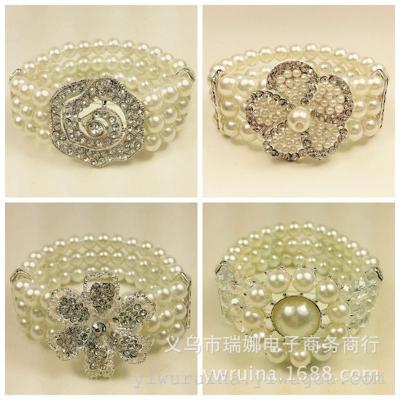 Online e-commerce accessories amazon taobao fashion all-in-one flower drill multi-layer elastic pearl bracelet