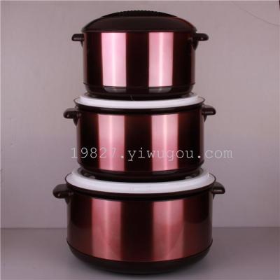Large capacity heat insulation barrels inside and outside the stainless steel box family type insulation pot