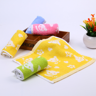 Cotton towel yarn jacquard towel soft absorbent towel baby slobber