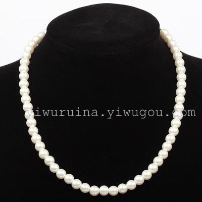 Qipao 8 cm glass beads imitation pearl classic joker ladies short chain 2 yuan store special mother choker