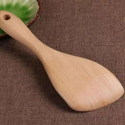 Pure natural wood wood lacquerless Steamed Rice spoon non-stick cookware special rice cooker full scoop shovel
