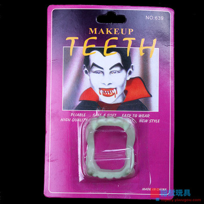 639 suction card teeth masquerade activities zombie vampire teeth tooth noctilucent toy