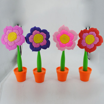 A three PVC Xiangyang flower fashion beautiful flower pot soft pen