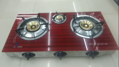 Indian Ultra-Thin Three-Head Desktop Stove Pure Copper Fire Cover