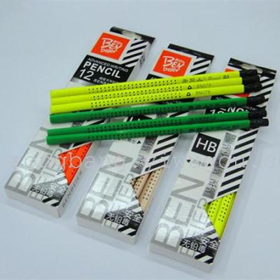 Wholesale and environmentally friendly non-toxic triangle bar leather head paint pencil
