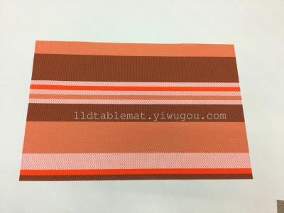 PVC Placemat Textilene Placemat Table Mat Fashion Versatile Colorful Striped Placemat