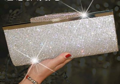 New Czech rhinestone diamond fashion handbag clutch bag evening banquet package