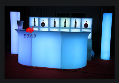 The exquisite manufacture of plastic furniture outdoor restaurant bar table LED LED light luminous bar