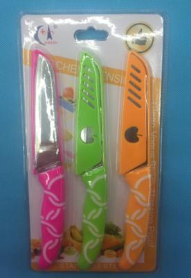 Torsion colorful travel belt set fruit knife