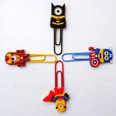 PVC Superman small yellow people cute cartoon image soft luggage tag