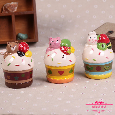 Lovely and multi - color animal small cake Ceramic Piggy Bank
