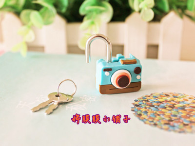 PVC color mini camera cute soft metal lock factory direct