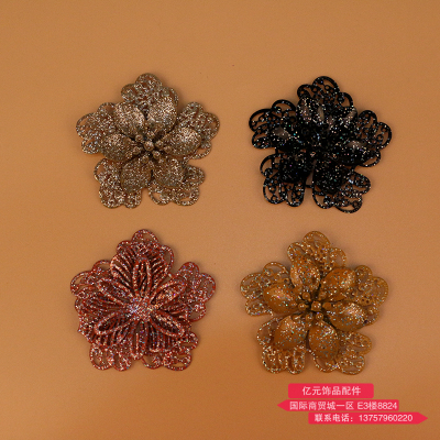The five corners of the six flower shiny jewelry accessories genuine headwear hairpin Accessories spot