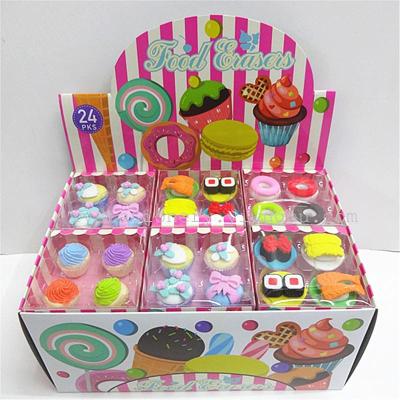 The plastic box sushi food factory direct rubber eraser
