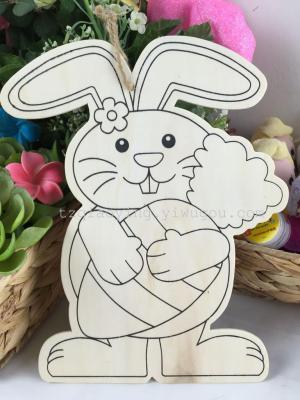 The Easter Bunny Easter wood wooden ornaments colour pattern DIY DIY mold