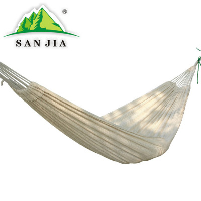 Outdoor leisure hammock hammock hammock double white cotton thickened the wholesale trade of adult children's swing bed