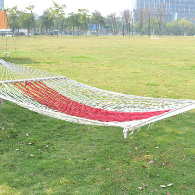 Cotton rope hammock double factory wholesale outdoor lovers mesh breathable swing bed trade explosion