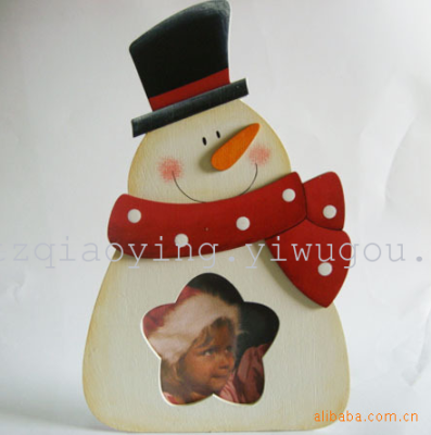 Christmas Snowman series wooden frame, wooden frame, gift frame