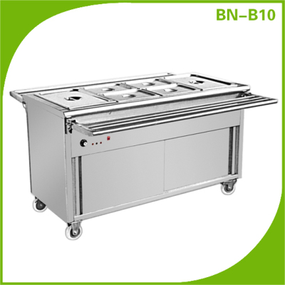 High - grade stainless steel push - style cabinet warm soup kitchen hot - insulated cabinet snacks.