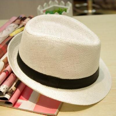 Hat New Spring and Summer Fashion Straw Billycock Korean Men and Women Fedora Hat Outdoor Leisure Cap