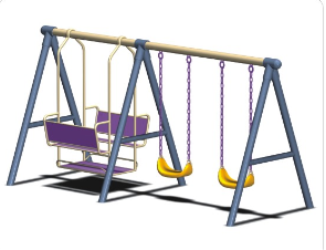Swing frame E type kindergarten swing outdoor swing