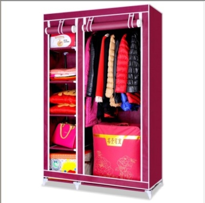 Non-woven rolling cloth cabinet folding moisture-proof dustproof cloth wardrobe students