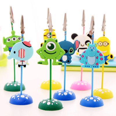 PVC cartoon cute animal soft message soft small yellow people name card clip clip