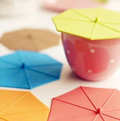 Candy colored umbrella lid lovely silicone leakproof lid / multifunctional cup cover Home Furnishing 