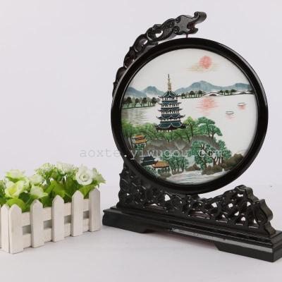 Factory Direct Double DSB 20 Garden West Lake Scenery Round table Screen