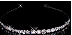 Artificial diamond silver pearl elastic hair band 80