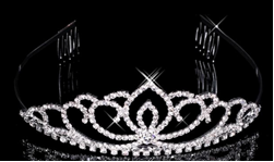 Artificial diamond silver hoop crown 81
