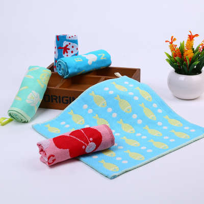 Cotton gauze towel jacquard towel soft absorbent towel baby slobber