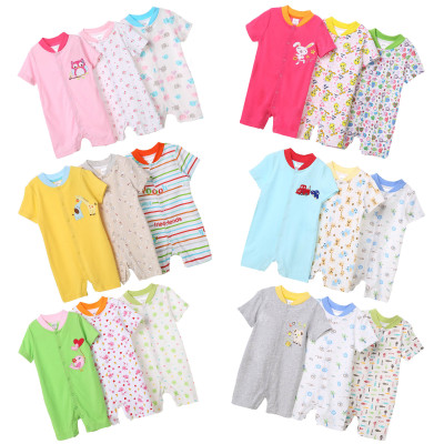 summer baby girl boy one-pieces jumpsuits baby clothing , short sleeve romper vestidos meninas roupas bebes