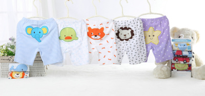baby boys girls 5pcs/pack embroidered animals PP pants Baby pants 100% cotton trousers infant clothing