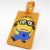 PVC small yellow people wearing glasses cute cartoon high quality soft soft luggage tag