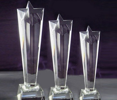 When you think about or think about something, think about Crystal trophy custom spot large, medium and small unleashed pentacle award production