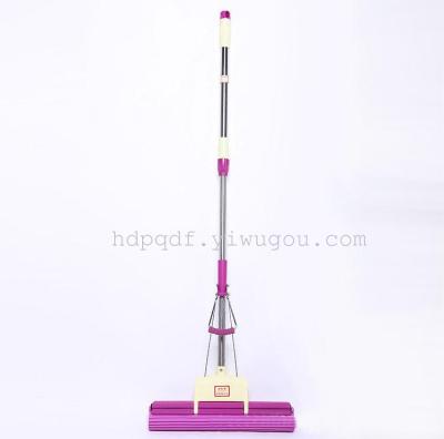 Stainless steel mop sponge absorbent mop roller stainless steel telescopic mop water squeezing mop