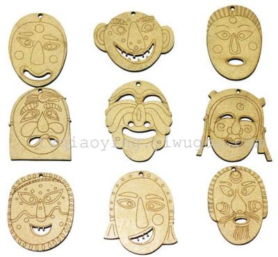 DIY laser cutting wood of traditional Korean wooden pendant pendant pendant mobile phone mask