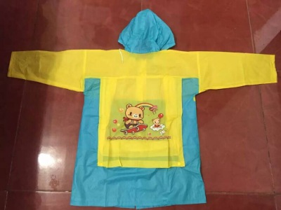 The children's raincoat is a raincoat for the adult raincoat.