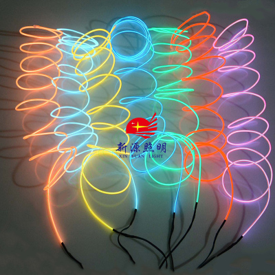 Festival decorative luminous line EL electric induced flexible 3V battery box 3 meter set