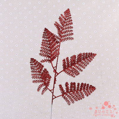 Simulation leaves 5 pieces of paper and bamboo leaf simulation flower plastic home decoration simulation plants