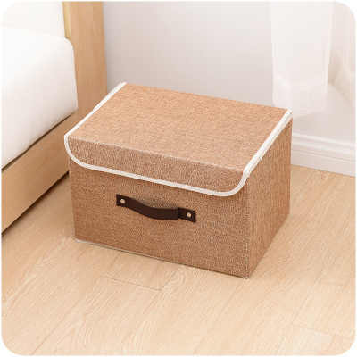 Toy box imitation linen linen storage box is covered with a cover of the box storage box