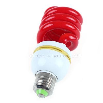 LED Lamp Export Natural Color Tube Energy-Saving Lamp Small Half Spiral Three PCs Red Energy-Saving Lamp